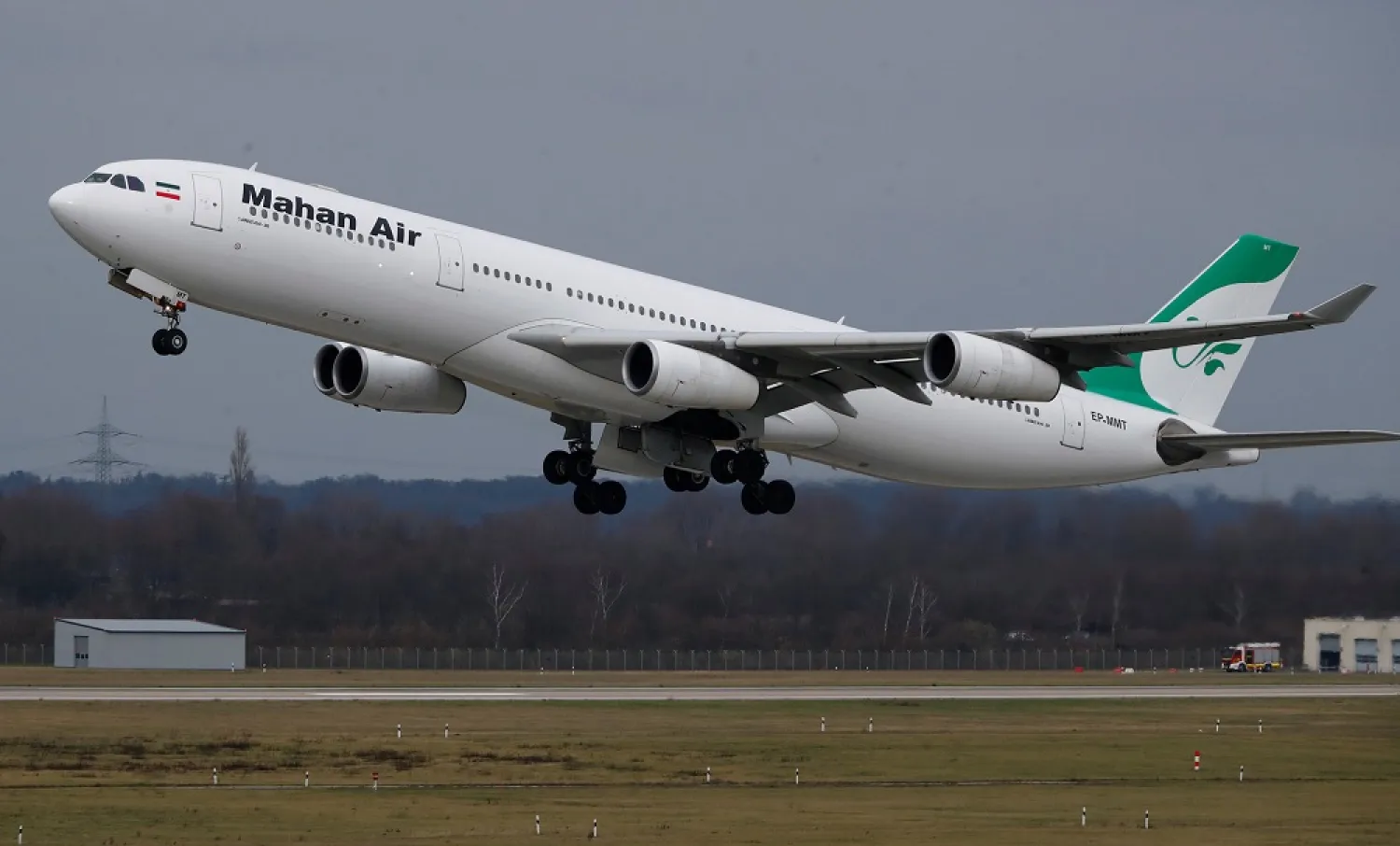 An Airbus A340-300 of Iranian airline Mahan Air takes off from Düsseldorf airport DUS, Germany January 16, 2019. (Reuters)
