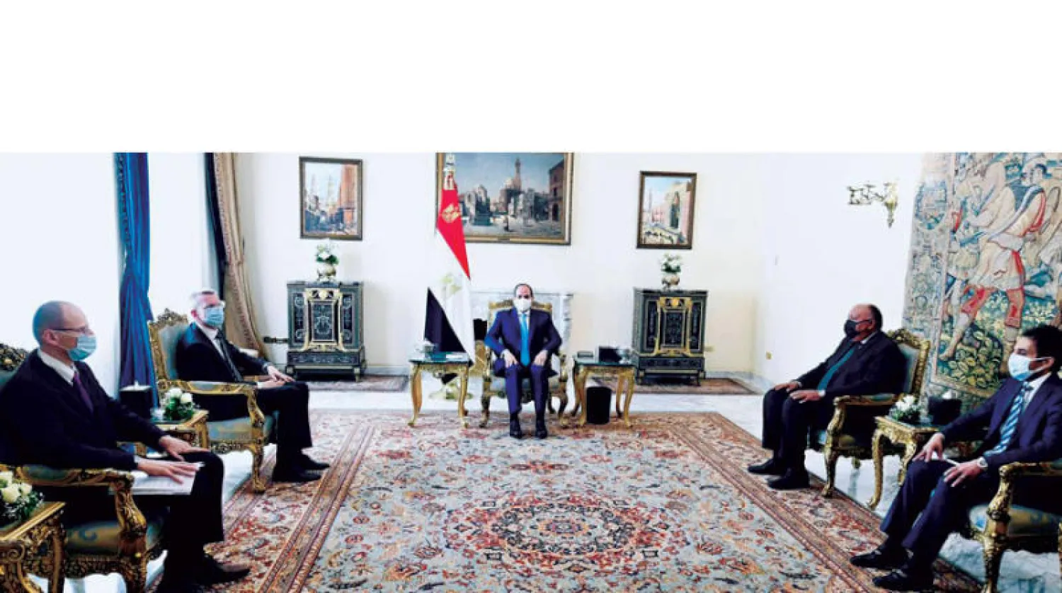 السيسي لدى استقباله وزير خارجية لاتفيا (الرئاسة المصرية)