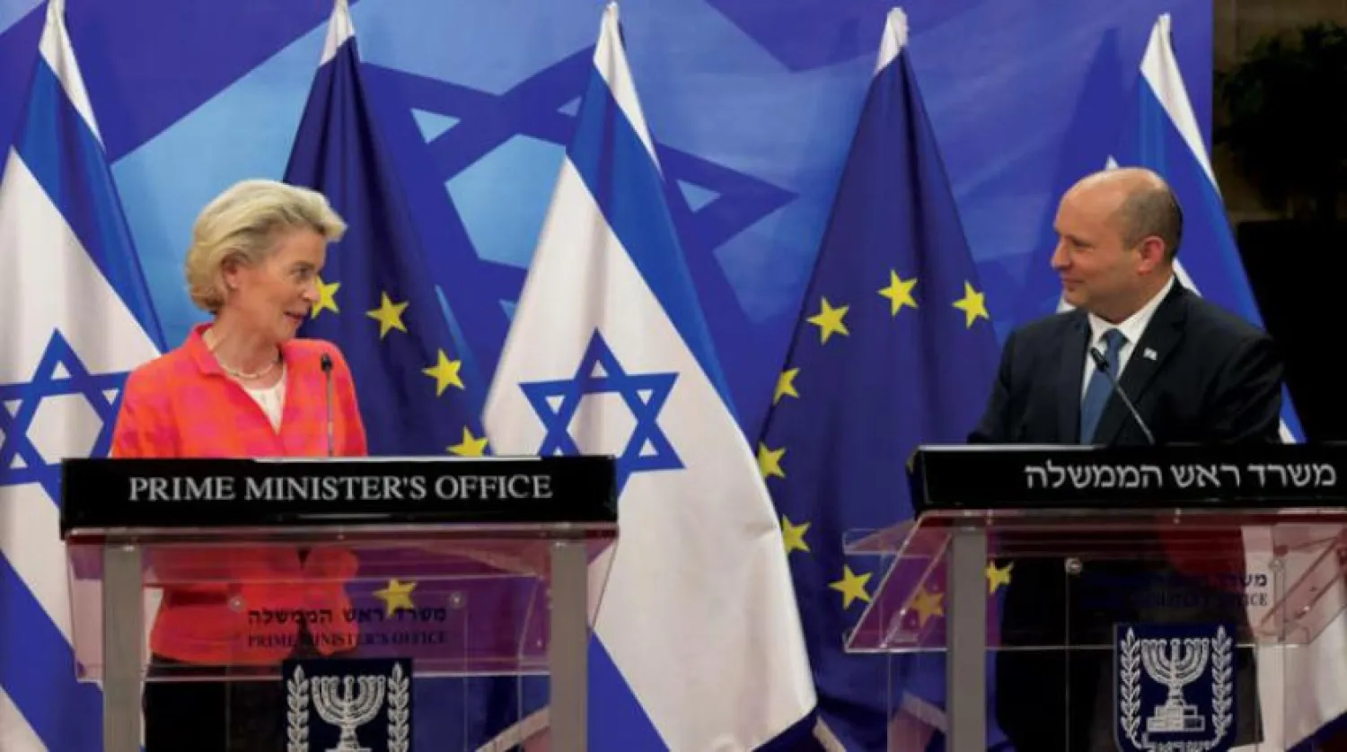 Von der Leyen'in Başbakanlık Ofisi'ndeki görüşmesi ardından düzenlediği basın toplantısı (DPA)