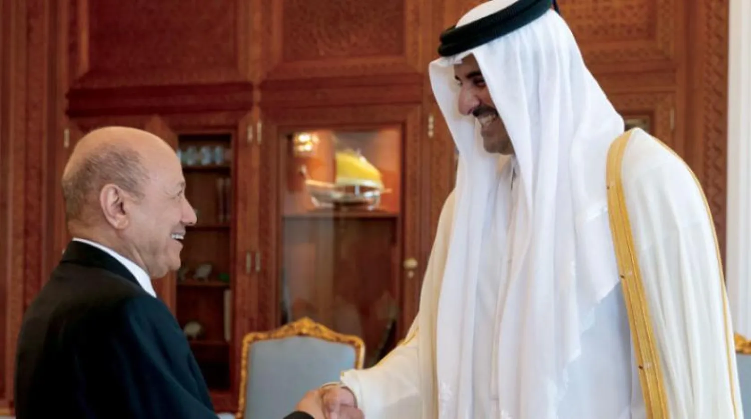 The Emir of Qatar received the chairman of the Yemeni Presidential Council on Thursday. (QNA)