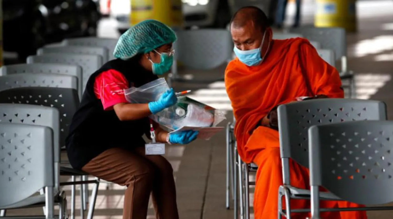 Tayland’da Kovid-19’a yönelik farkındalık kampanyası (EPA)