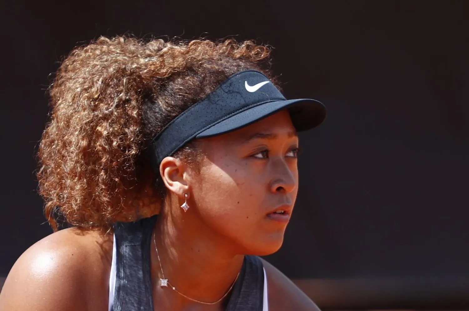 Tennis -WTA Premier 5 - Italian Open - Foro Italico, Rome, Italy - May 12, 2021 Japan’s Naomi Osaka during her second road match against Jessica Pegula of US. REUTERS/Guglielmo Mangiapane

