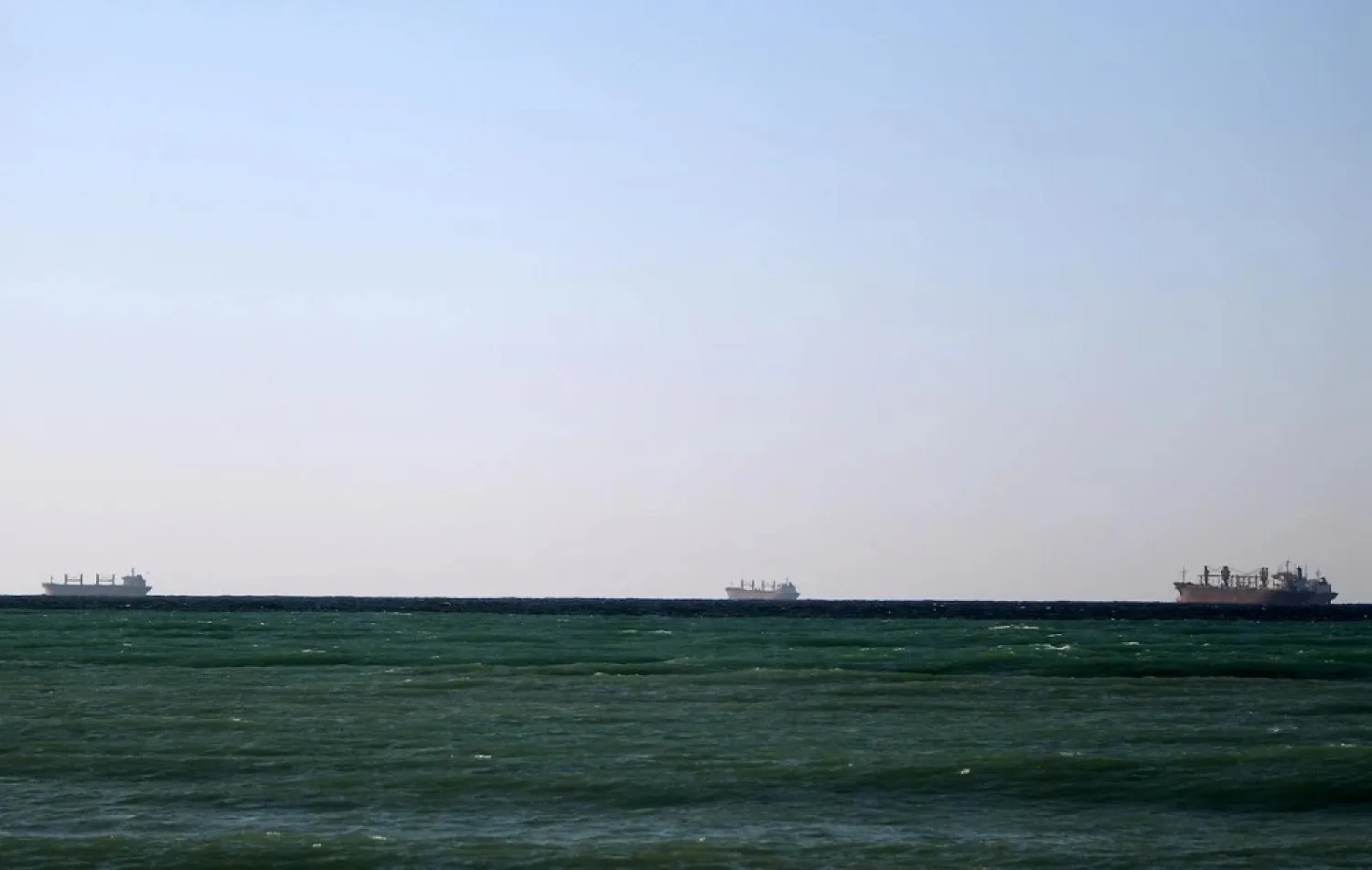 Oil tankers cruise out the Strait of Hormuz on January 15, 2012. (AFP)