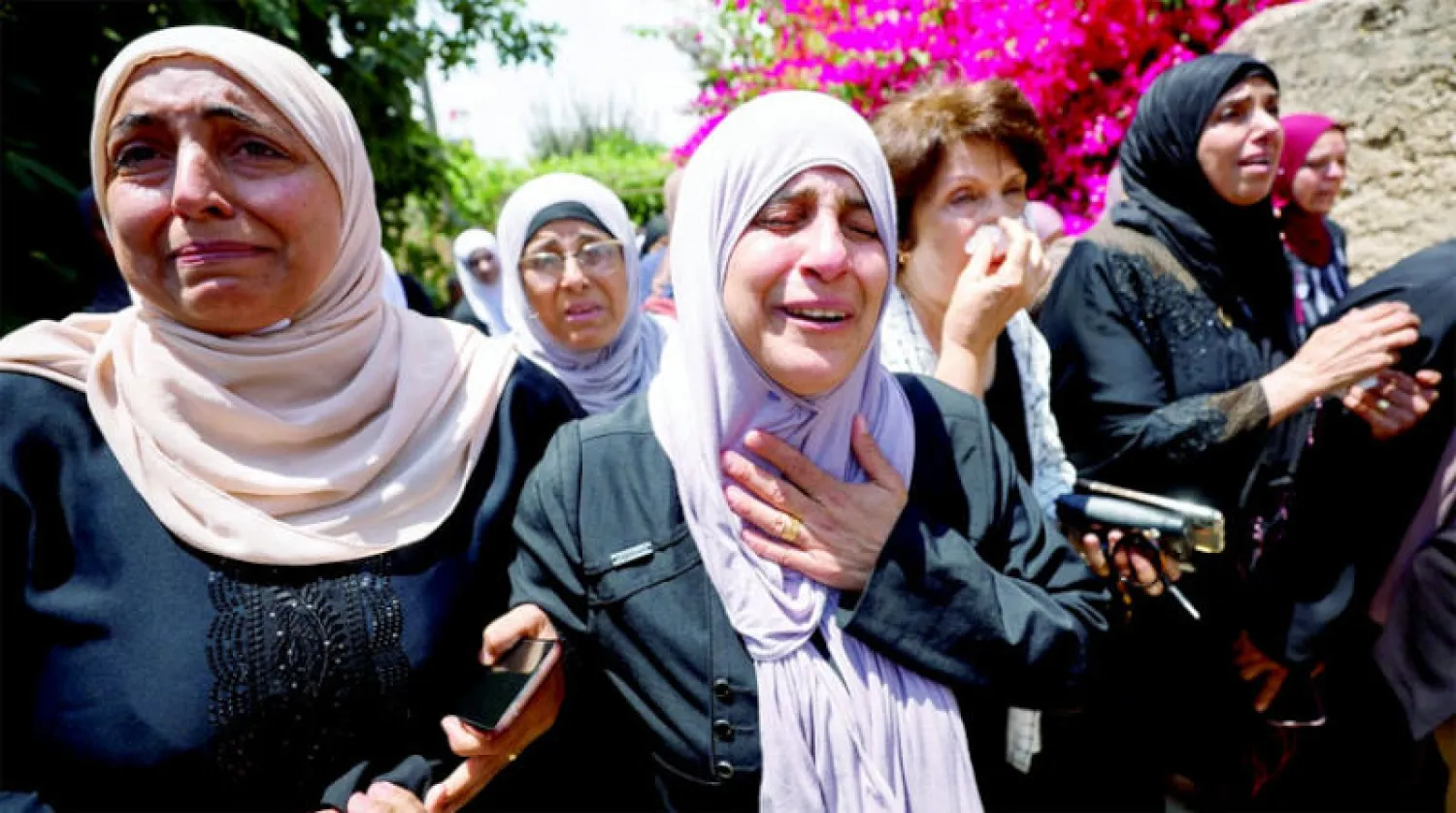 جنازة الفلسطيني علي حرب الذي طعنه مستوطن إسرائيلي في سلفيت بالضفة الغربية (رويترز)