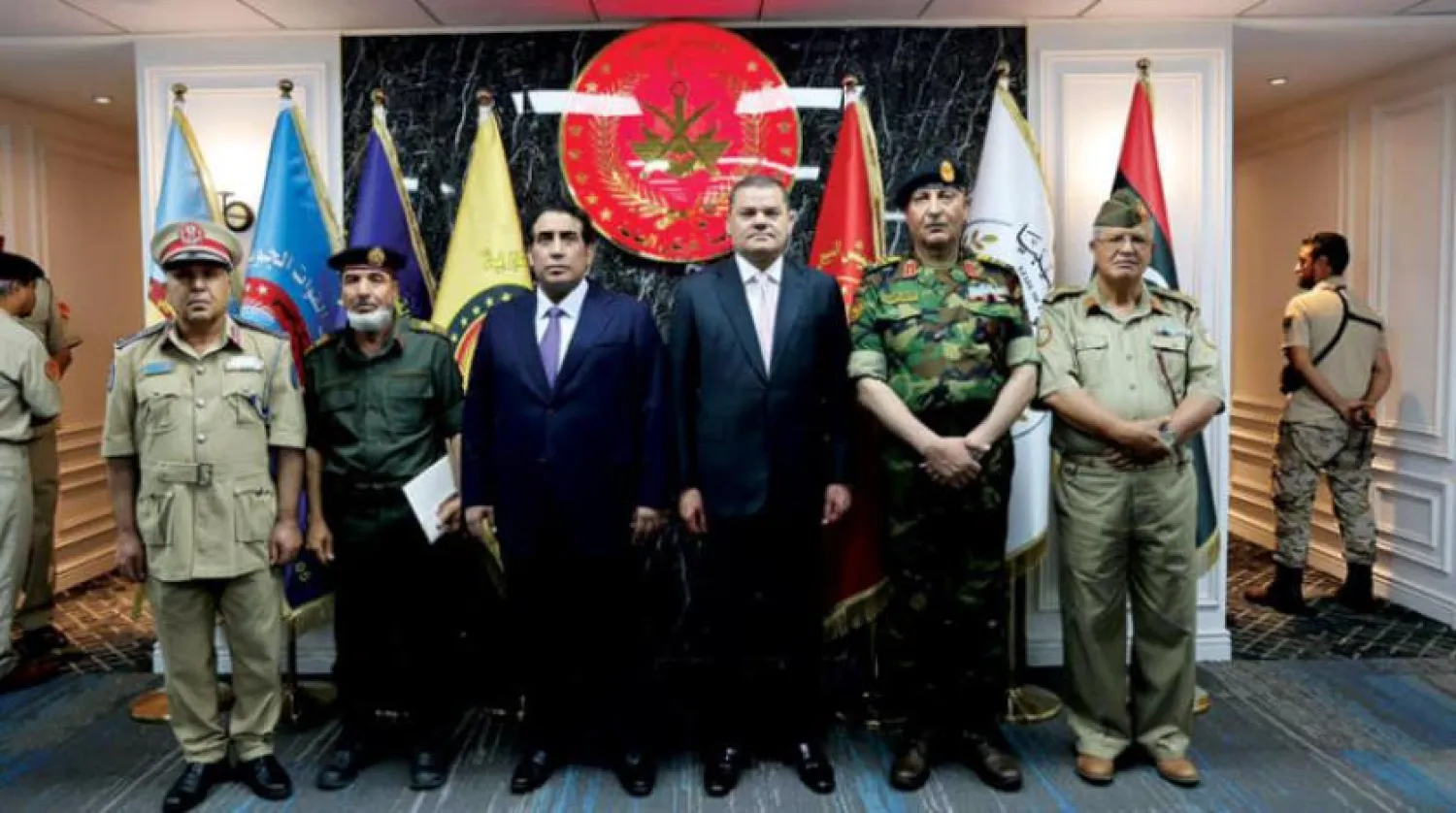 Başkanlık Konseyi Başkanı Menfi ve UBH Başbakanı Dibeybe Genelkurmay Başkanlığı'nın Trablus'taki yeni karargahının açılışına katıldılar (UBH)