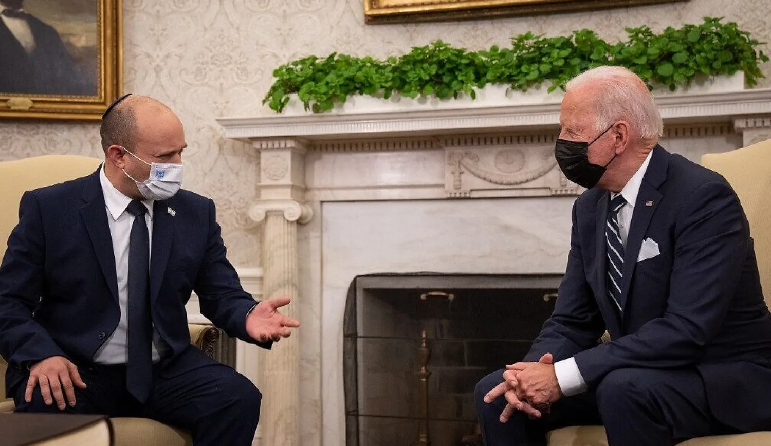 US President Joe Biden meets with Prime Minister Naftali Bennett in the Oval Office at the White House (Getty Images/AFP)