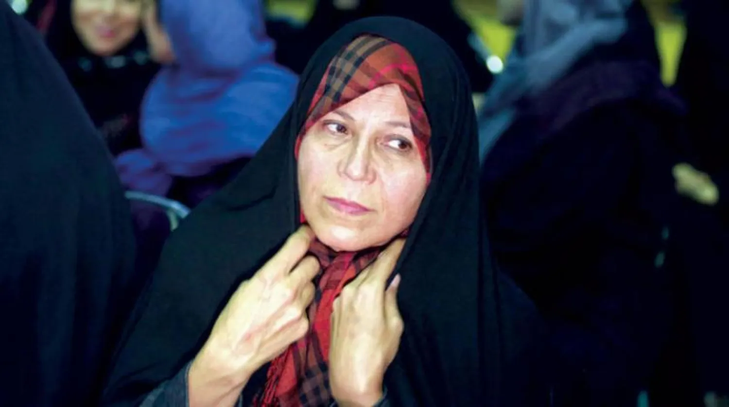 Faezeh Rafsanjani during an electoral meeting in 2016. (AFP) 