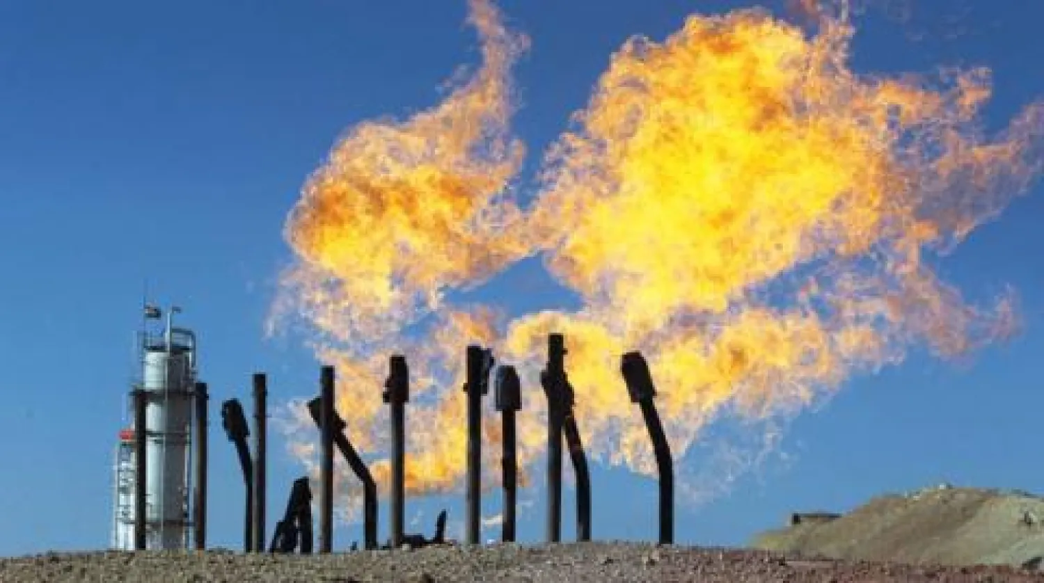 أرشيفية لأحد حقول الغاز غربي مدينة كركوك حيث سقط صاروخ كاتيوشا بالقرب من مجمع خور مور للغاز في إقليم كردستان (أ.ف.ب)