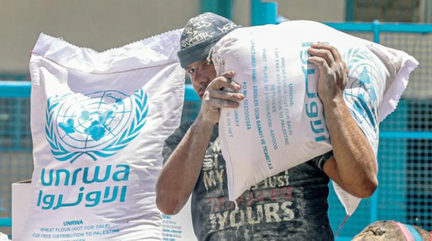 UNRWA aid delivery in Khan Yunis, Gaza, on June 14, 2022. (AFP) 
