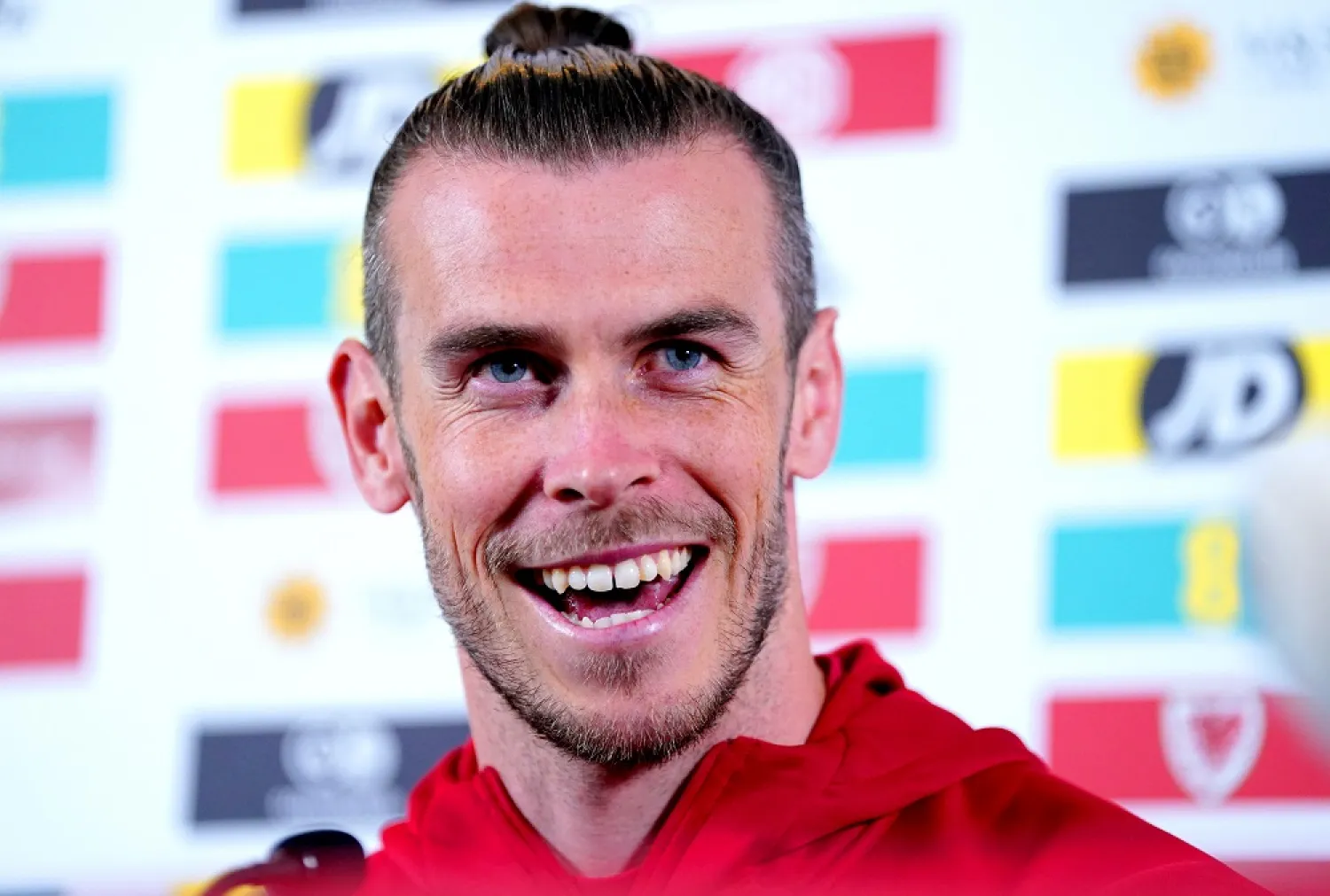 10 June 2022, United Kingdom, Cardiff: Wales' Gareth Bale attends a press conference for Wales national team ahead of Saturday's UEFA Nations League match against Belgium. (dpa)