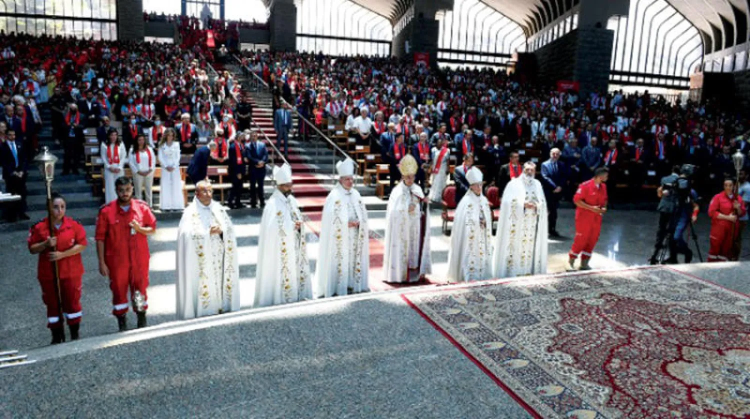 البطريرك الراعي في عظة أمس (الوكالة الوطنية للإعلام)