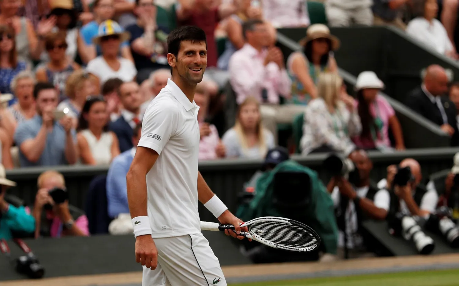 Novak Djokovic is through to the Wimbledon final CREDIT: REUTERS
