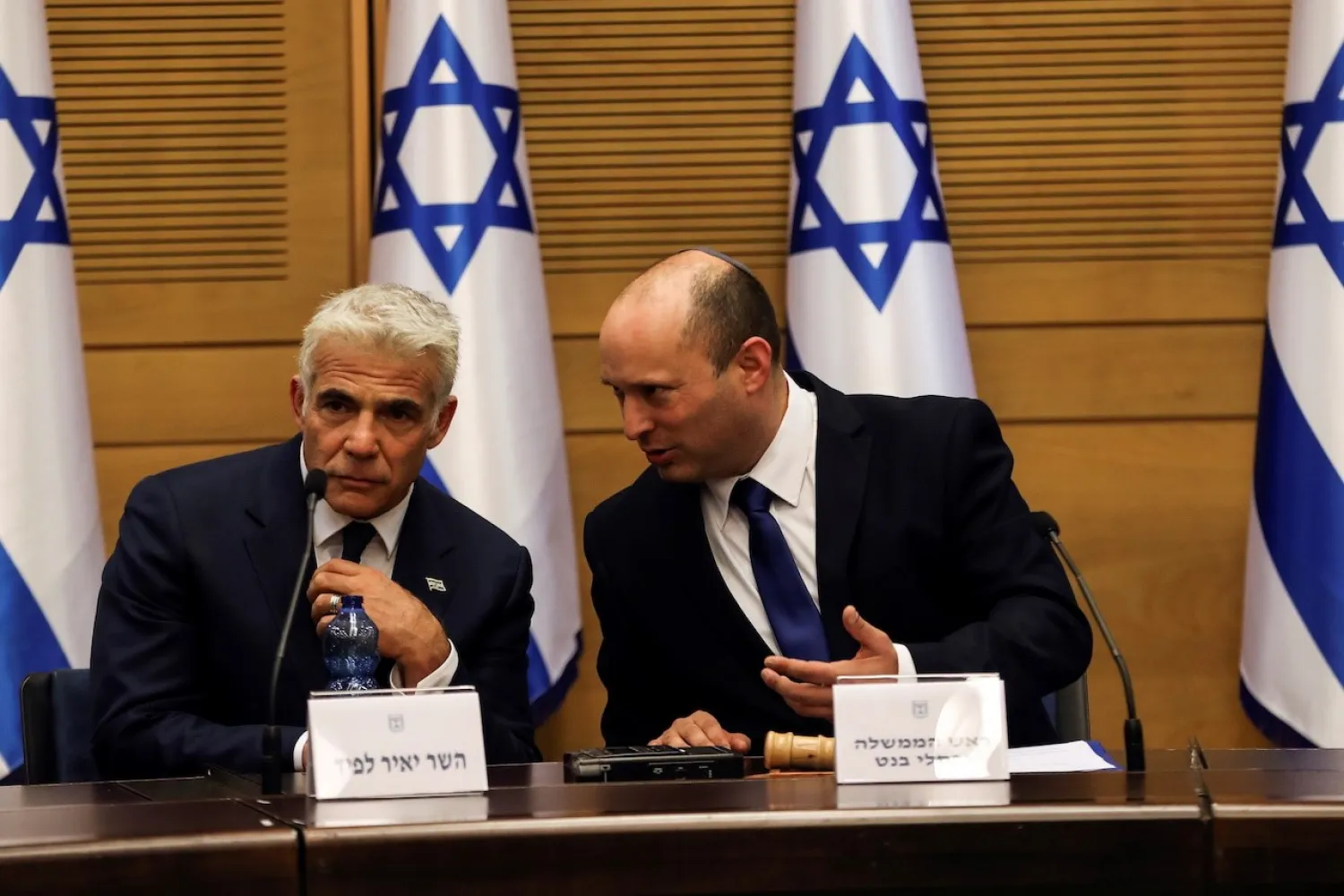 Israeli Prime minister Naftali Bennett and Foreign minister Yair Lapid (Reuters)