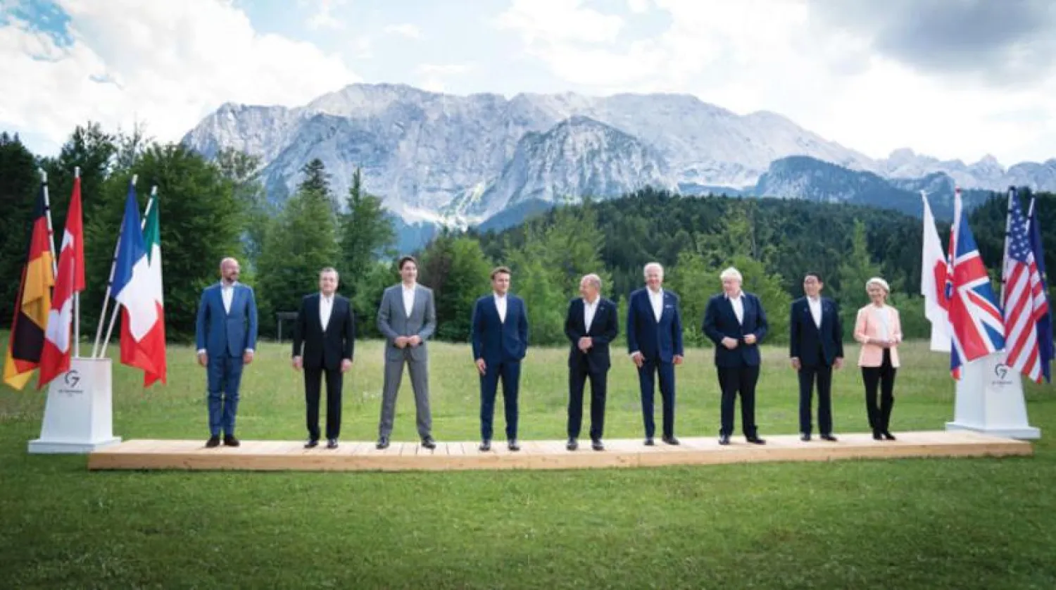 Almanya'daki G7 zirvesine katılan liderler (Reuters)
