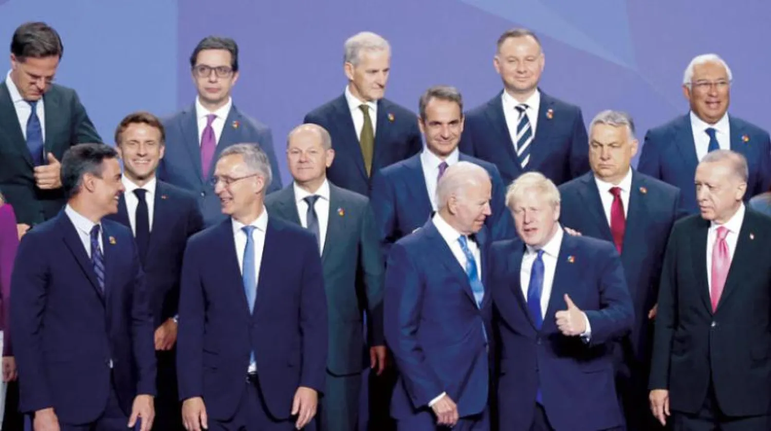 
رهبران کشورهای ناتو روز گذشته در یک عکس دسته جمعی در مادرید (EPA)