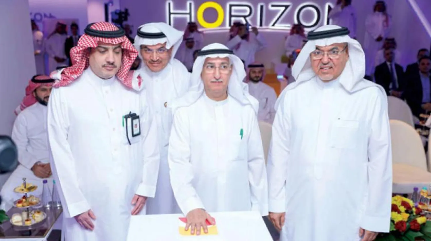 SAMA Governor Fahad al-Mubarak inaugurated the new center. (Asharq Al-Awsat)