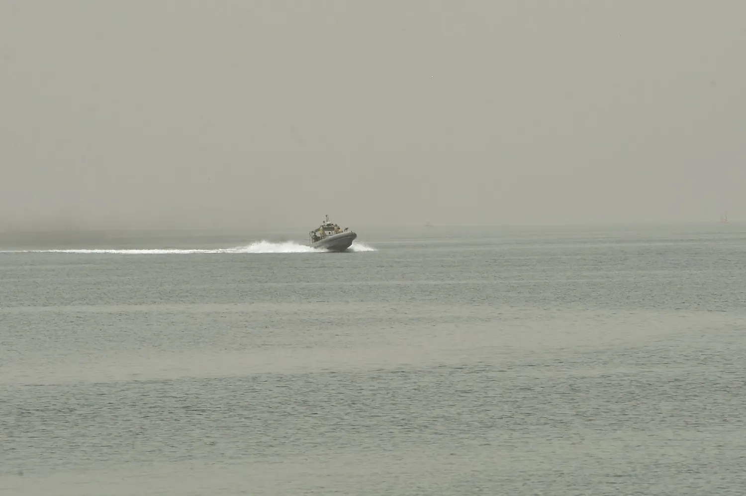 Lebanese soldiers search for survivors of a migrant boat sinking off the coast of the northern Lebanese city of Tripoli, Lebanon, 25 April 2022. (EPA)