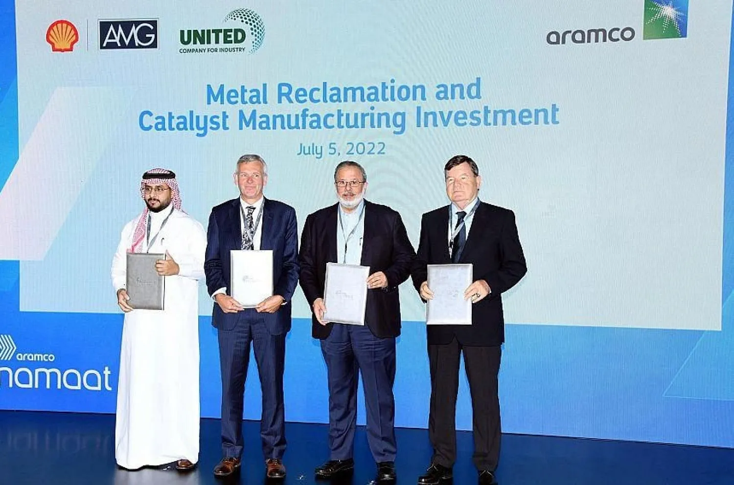 Saudi Aramco announced a major expansion of its Namaat industrial investment programs, with 55 agreements and MoUs. (SPA)