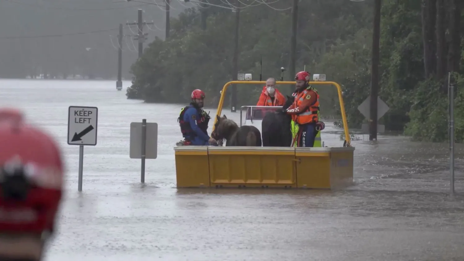 While rain was easing across Sydney, several waterways remained at major flood levels. Reuters