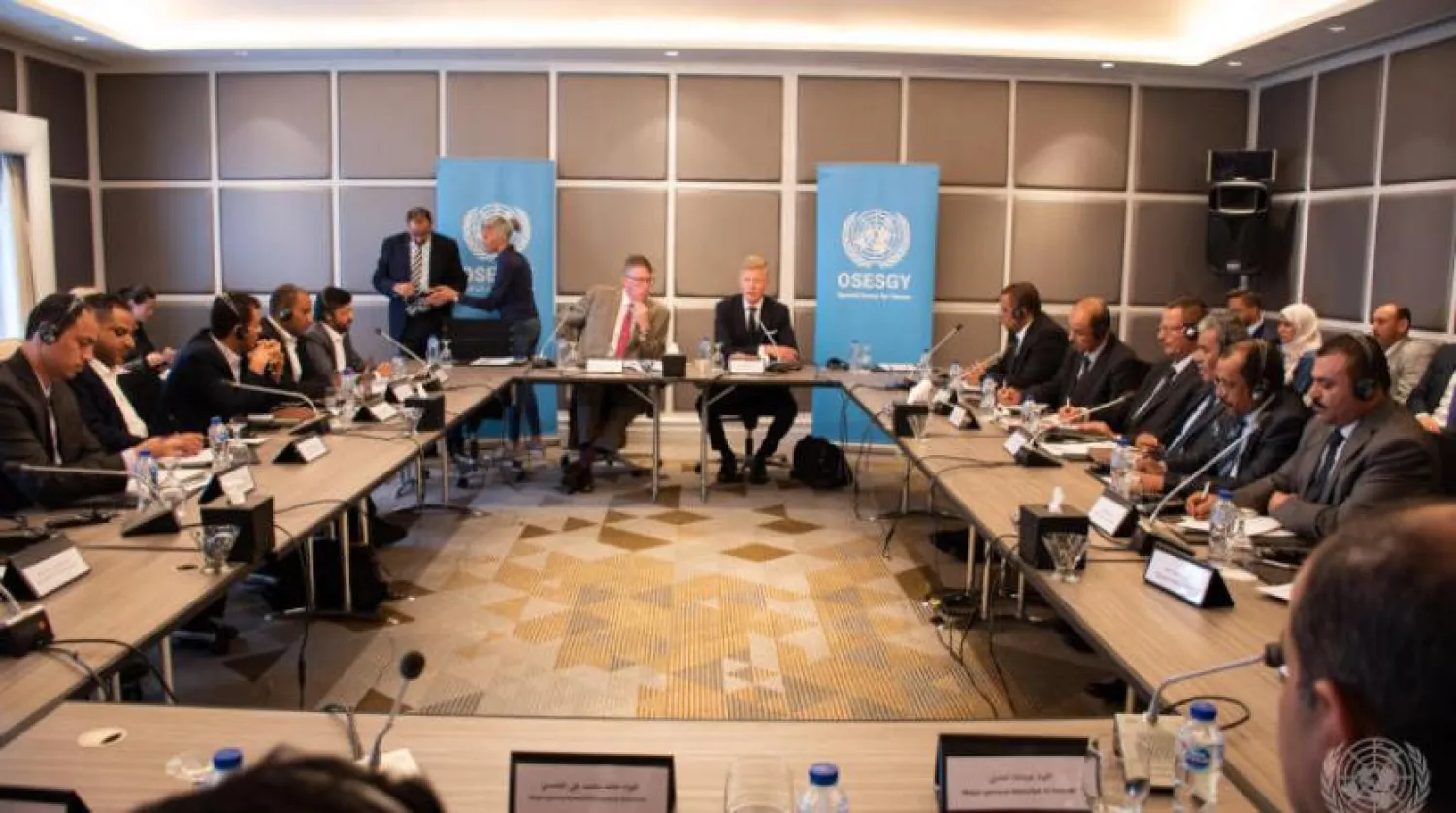 Grundberg himayesinde Amman'daki Ortak Askeri Komite toplantısının bir parçası (BM)