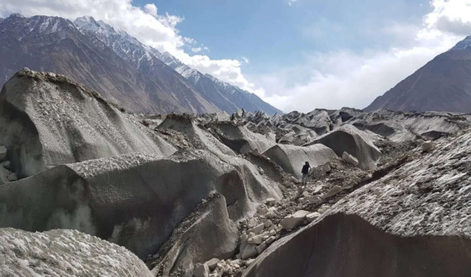 A view of the growing Khurdopin glacier, in the Shimshal Valley in Gilgit-Baltistan, in the north of Pakistan, on October 18, 2017. (REUTERS)
