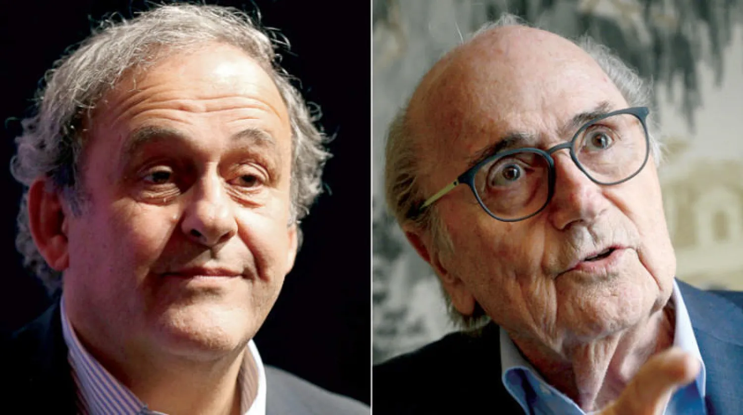 بلاتر وبلاتيني في انتظار الحكم المصيري (أ.ف.ب)