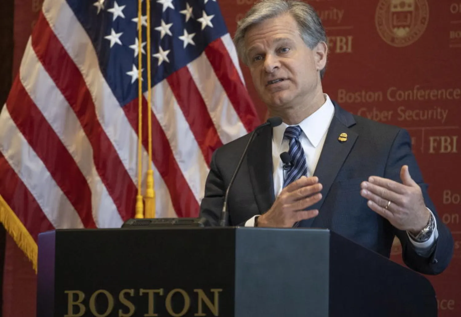 مدير مكتب التحقيقات الفيدرالية الأميركية كريستوفر راي (إ.ب.أ)