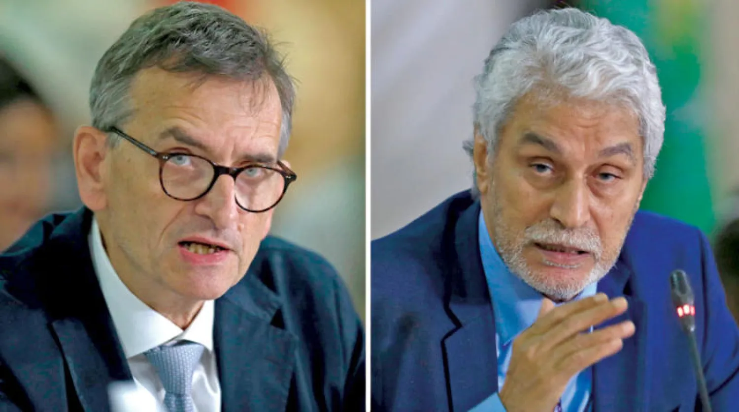 محمد الحسن ولد لبات الموفد الأفريقي إلى السودان (أ.ف.ب)  -  فولكر بيرتس الموفد الأممي إلى السودان (أ.ف.ب)