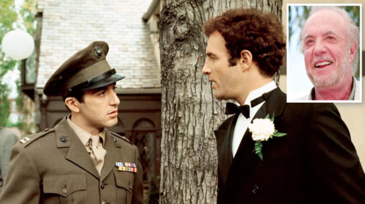 جيمس كان في دور سوني كارليوني (يمين) وآل باتشينو في فيلم «ذا غودفاذر»  -  جيمس كان (إ.ب.أ)