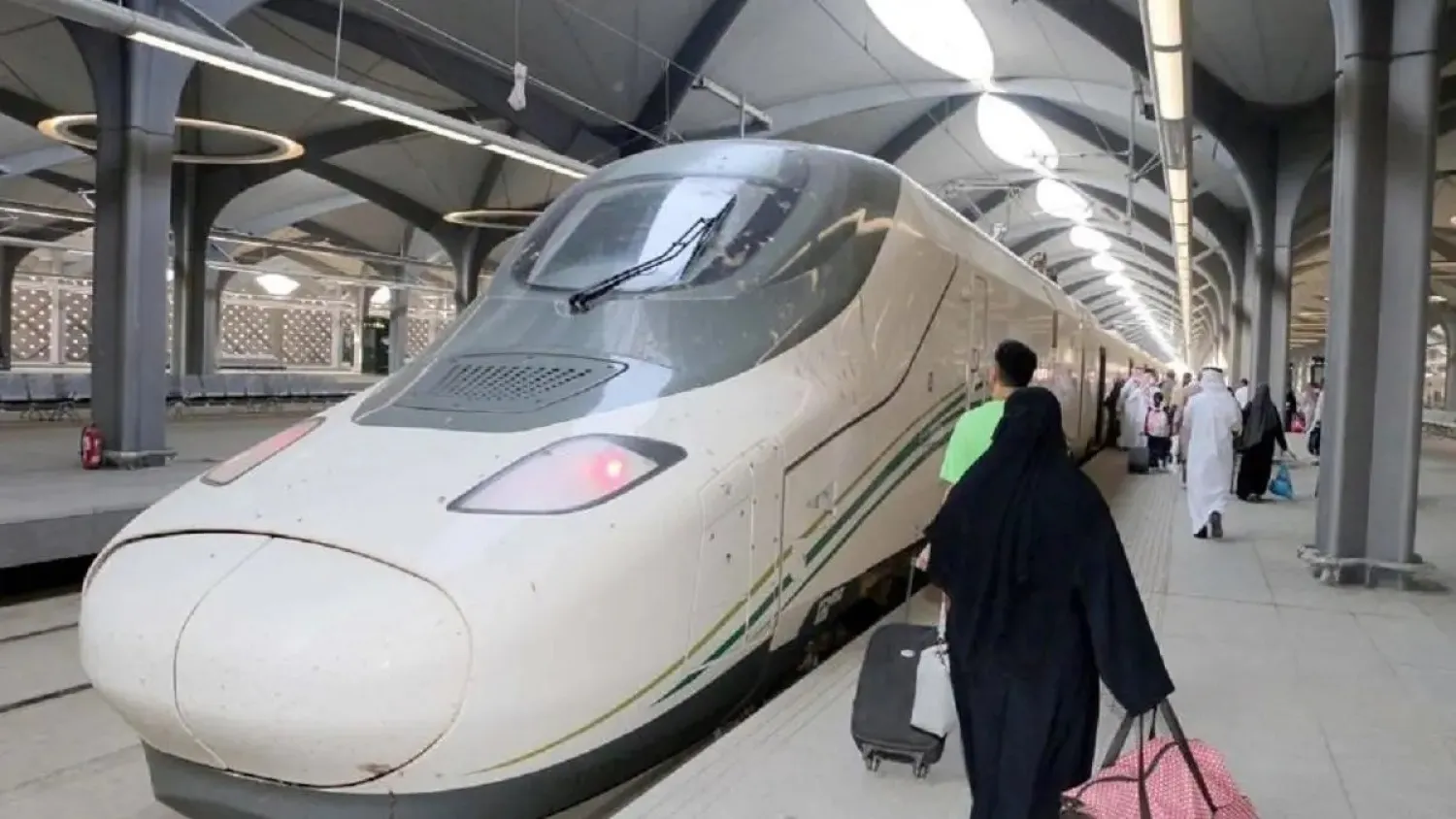 The Al-Haramain train station stands as the world's largest terminal connected to an airport. (SPA)