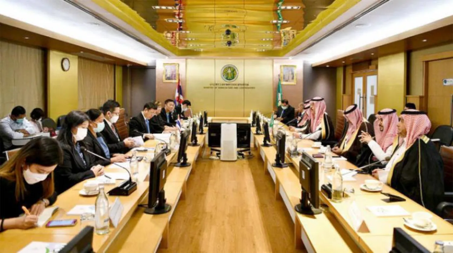 The Saudi delegation meets with Thai officials in Bangkok. (Asharq Al-Awsat)