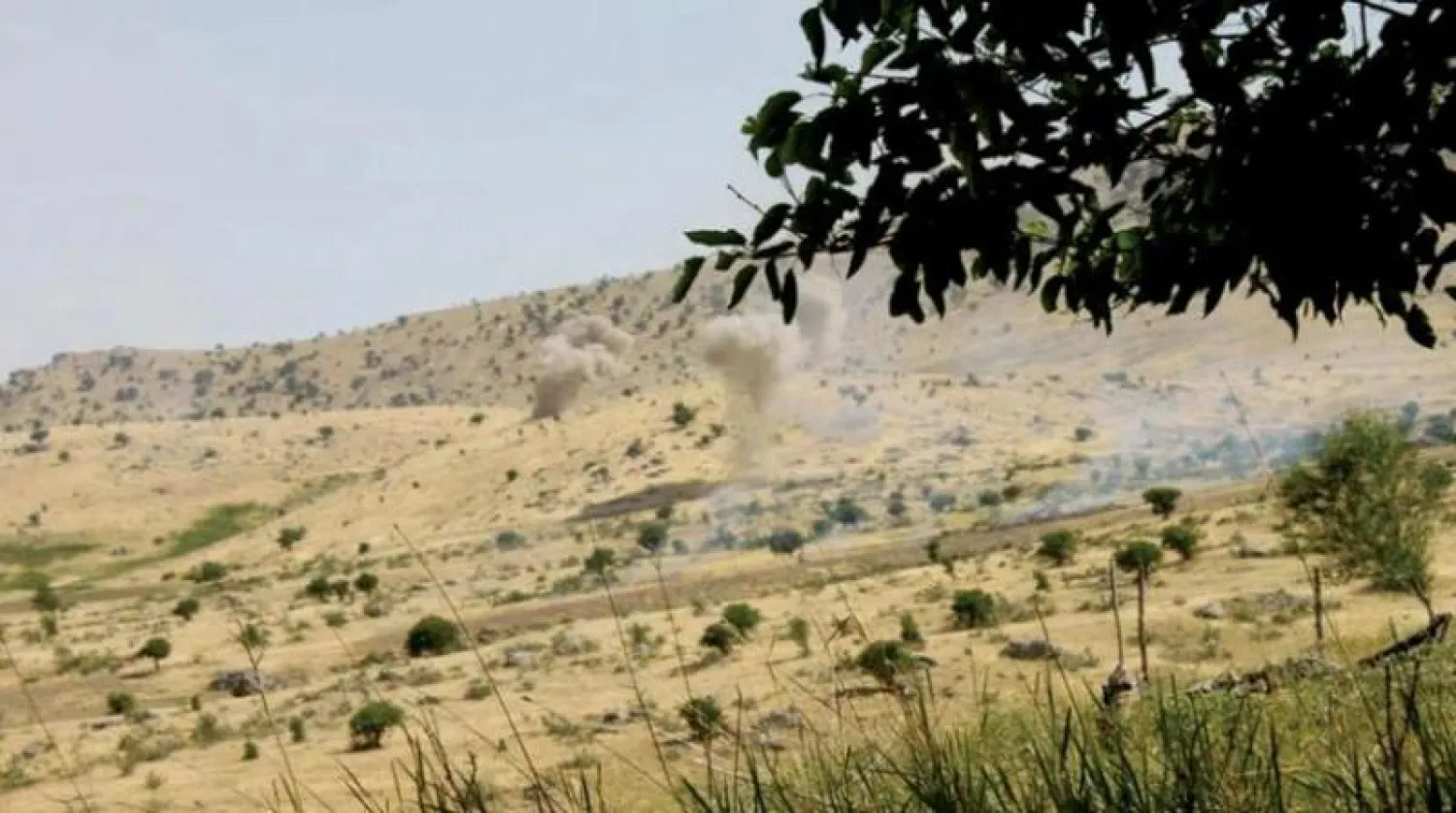 قصف مدفعي إيراني حسب صور نشرها موقع «الحزب الديمقراطي الكردستاني» في يونيو 2020