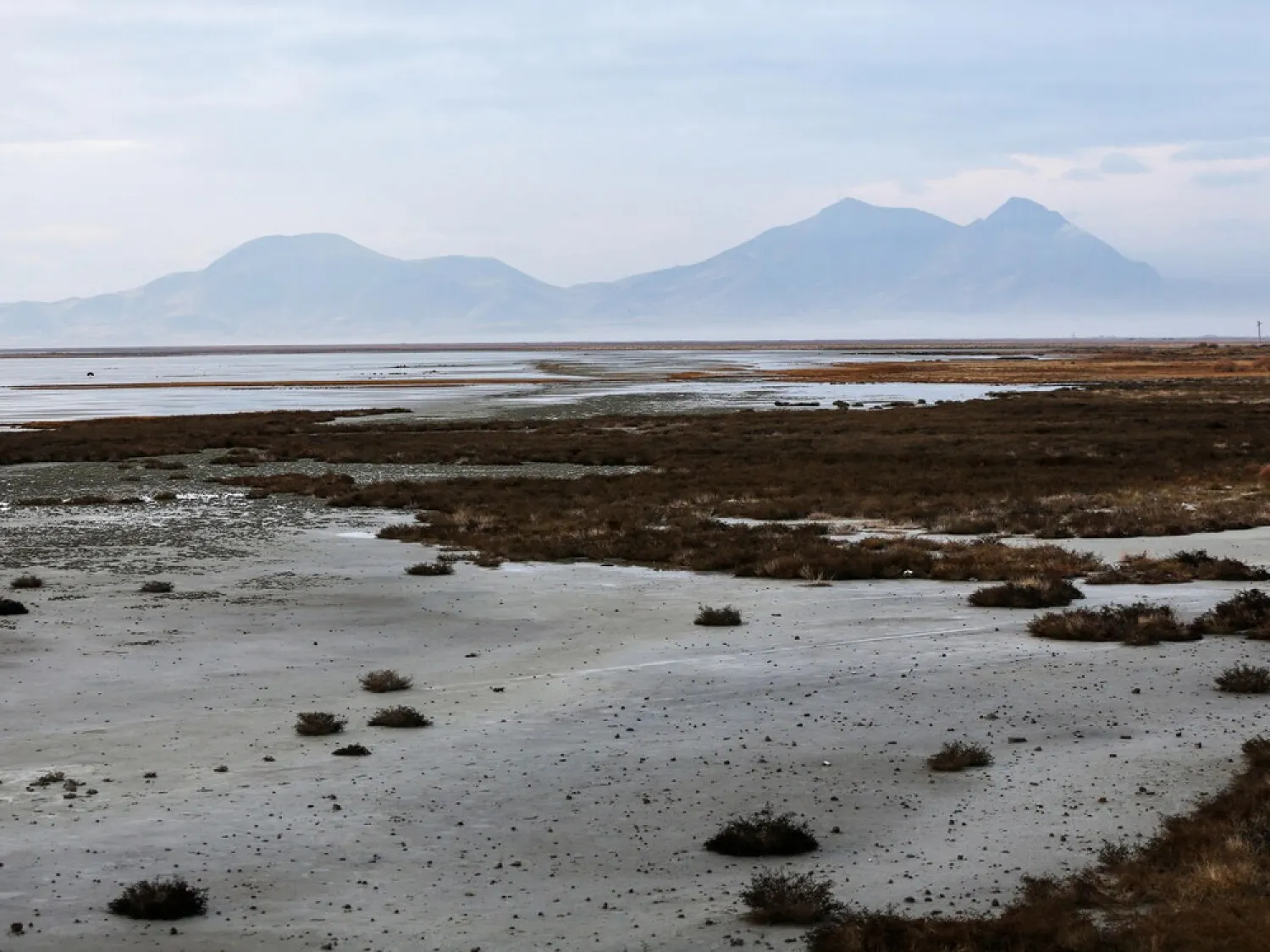 Iran's Lake Urmia, pictured in 2018, has been shrinking since 1995. (AFP)