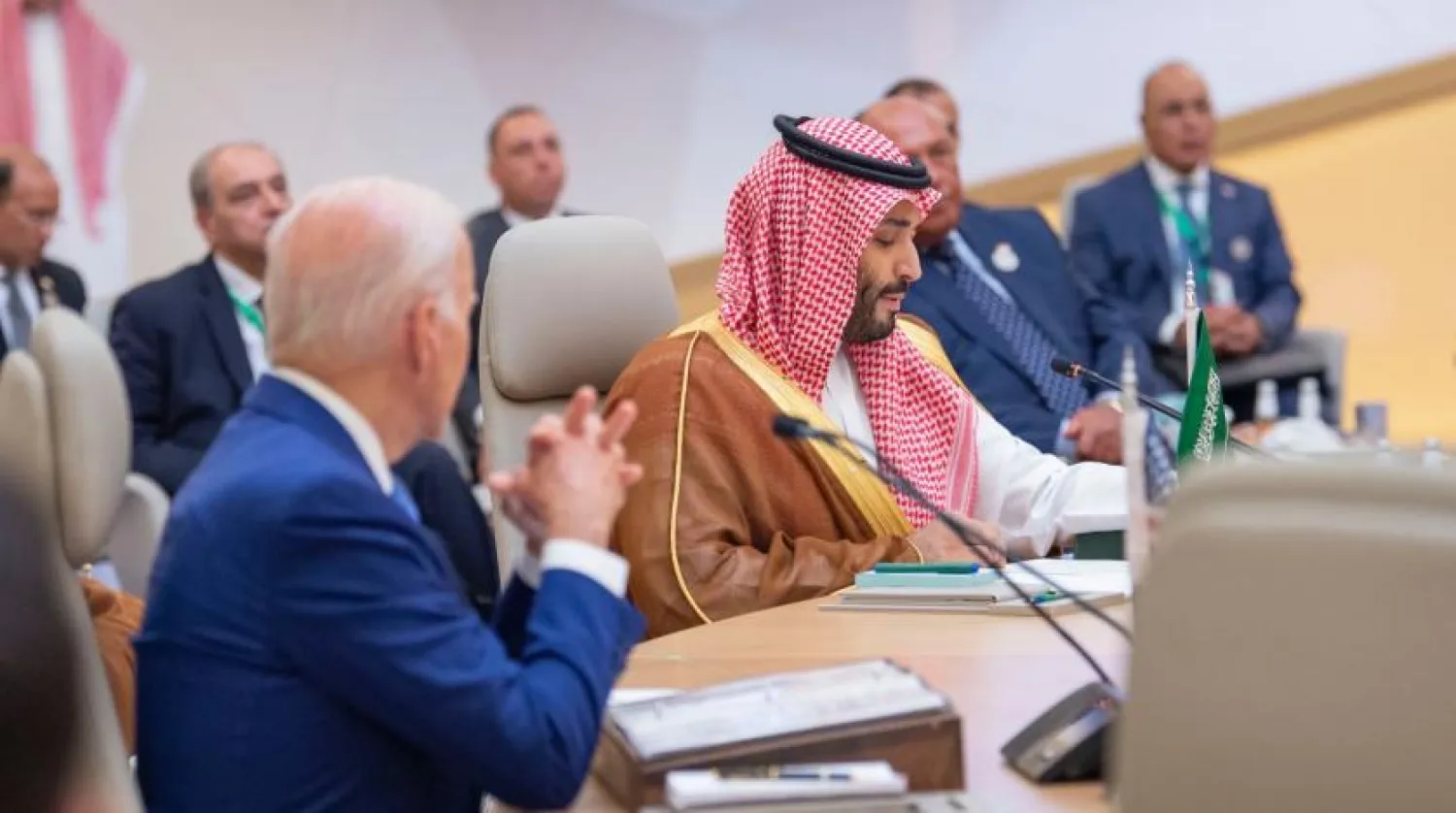 Suudi Arabistan Veliaht Prensi Muhammed bin Selman ve ABD Başkanı Joe Biden, Cidde Güvenlik ve Kalkınma Zirvesi’nde. (SPA)  