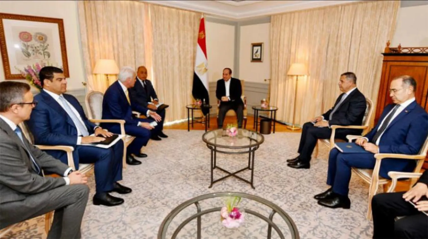 Egypt’s President Abdel Fattah El-Sisi met on Sunday with Peter Lürssen, owner and chairman of the German shipbuilding company, Lürssen.