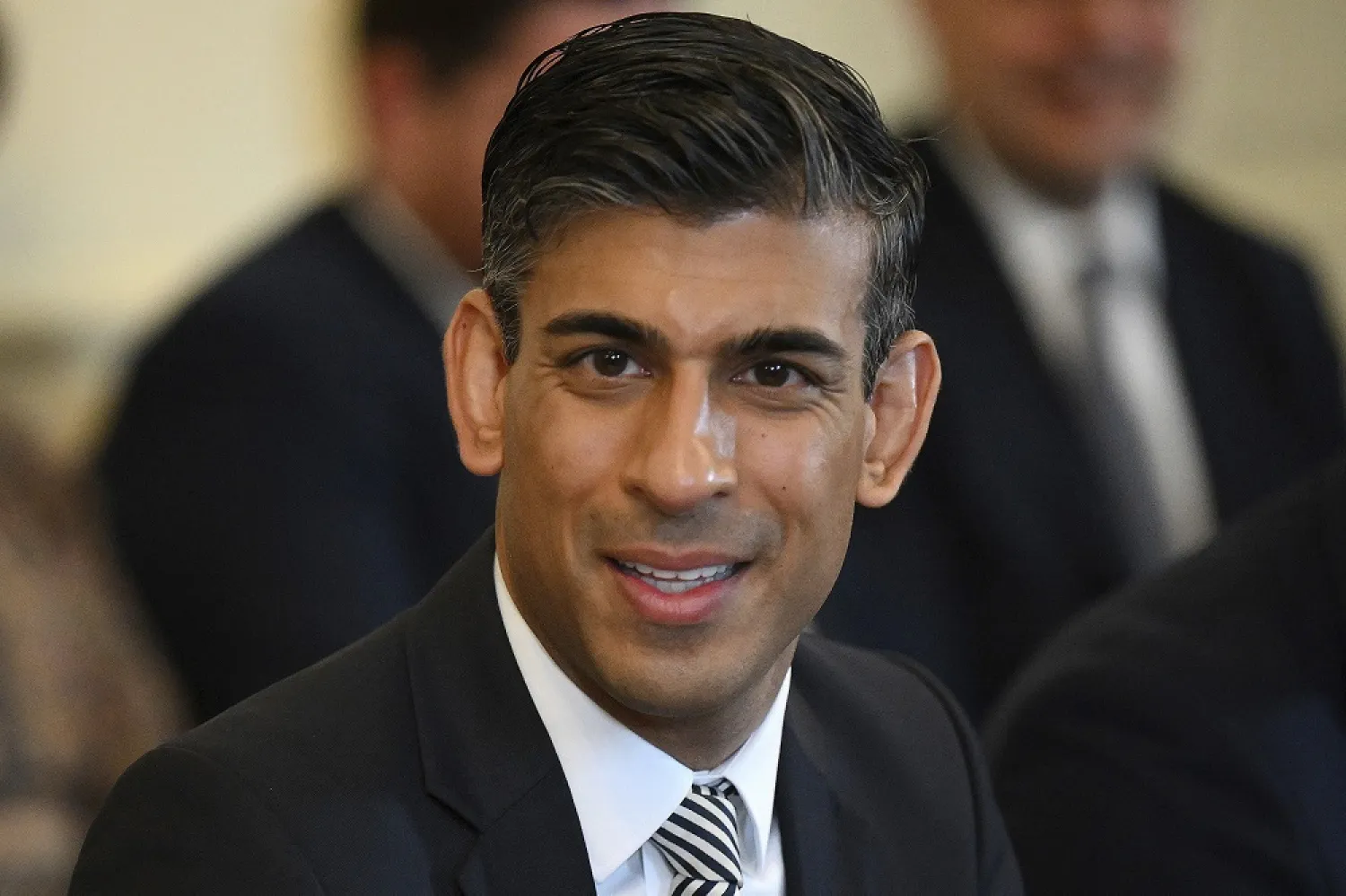 Britain's Chancellor of the Exchequer Rishi Sunak attends a cabinet meeting at 10 Downing Street, London, May 24, 2022. (AP)