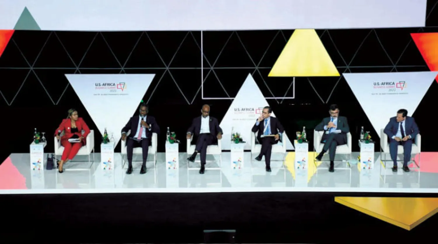 جانب من جلسات «قمة الأعمال الأميركية - الأفريقية» في مراكش (الشرق الأوسط)
