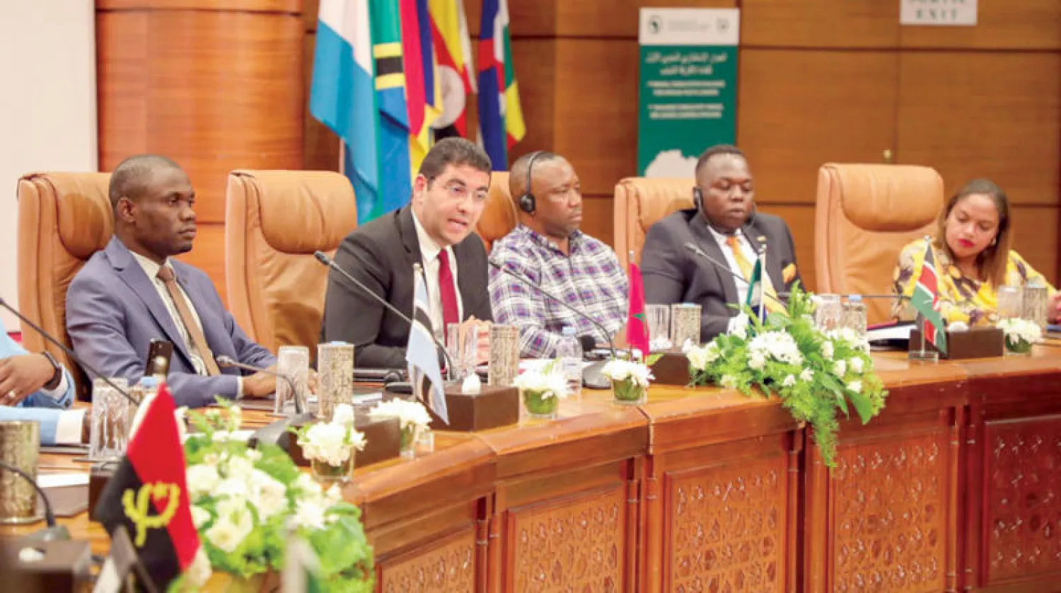 الوزير المهدي بنسعيد لدى إطلاقه أشغال الحوار التشاوري للقادة الأفارقة الشباب بالرباط (الشرق الأوسط)