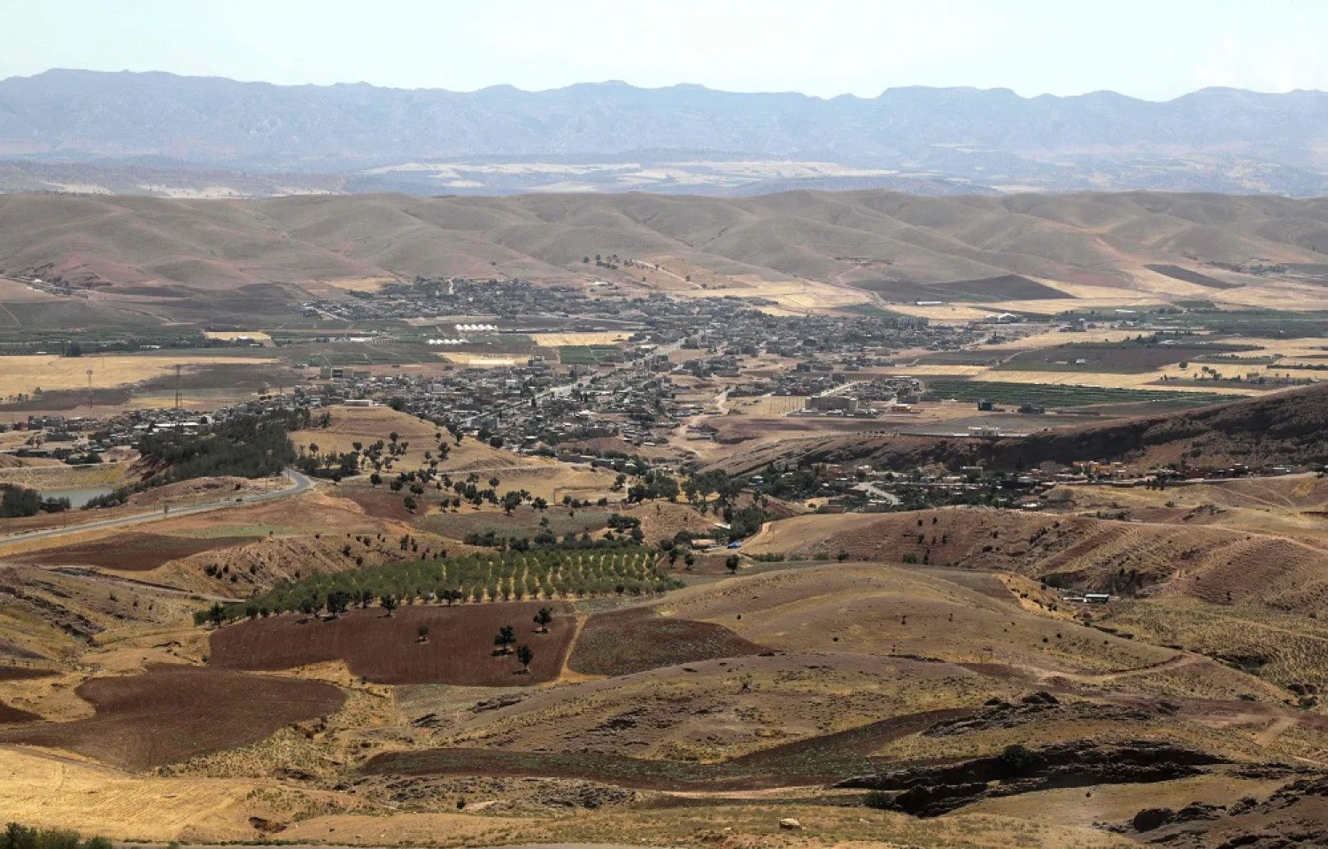 A picture shows a view of the Darkar area of the Zakho district in the north of Iraq's autonomous Kurdish region on July 22, 2022. (AFP)