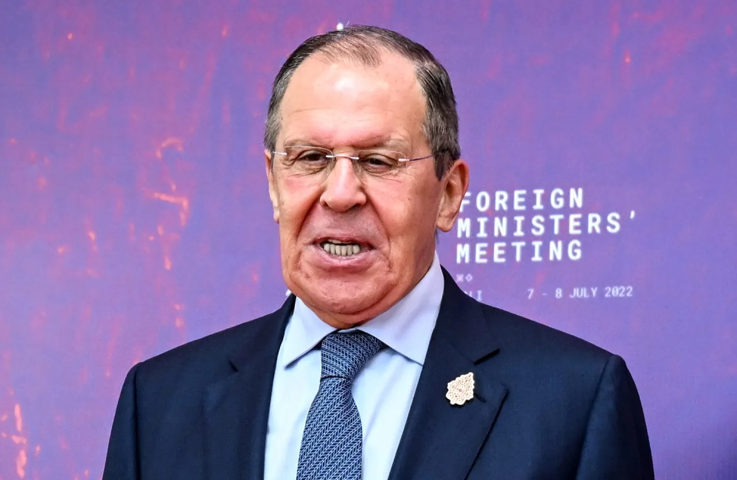 08 July 2022, Indonesia, Kuta: Russian Foreign Minister Sergei Lavrov arrives at the G20 Foreign Ministers' Meeting in Nusa Dua on the Indonesian resort island of Bali. (dpa)