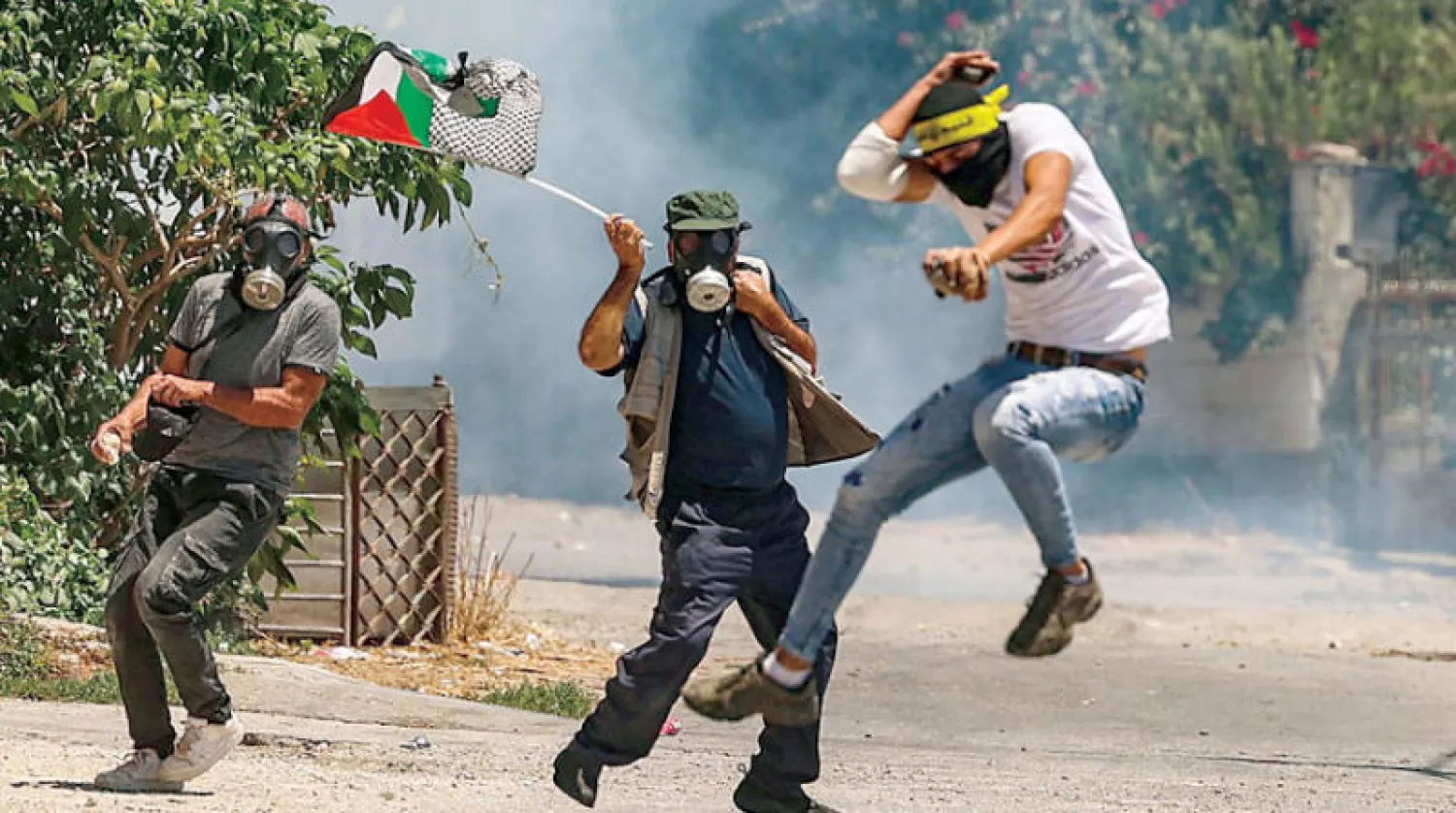 احتجاجات فلسطينية في الضفة الغربية (أ.ف.ب)