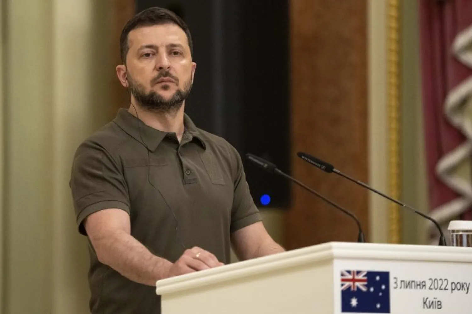 الرئيس الأوكراني فولوديمير زيلينسكي (أ.ب)