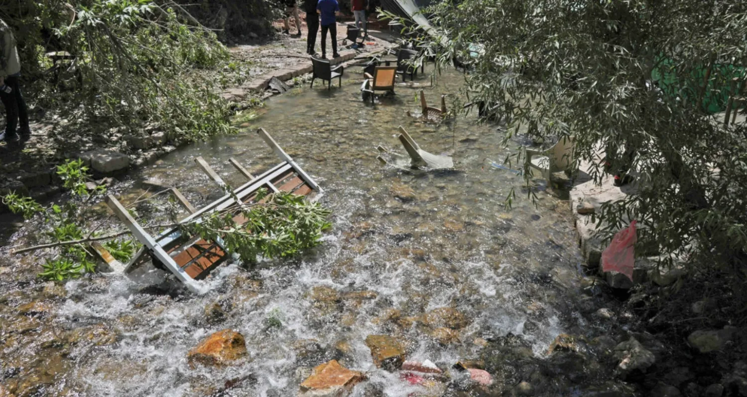 The Iraqi Kurdish mountain village of Parakh still bears the scars of the deadly artillery bombardment that shattered its tranquillity this week SAFIN HAMED AFP
