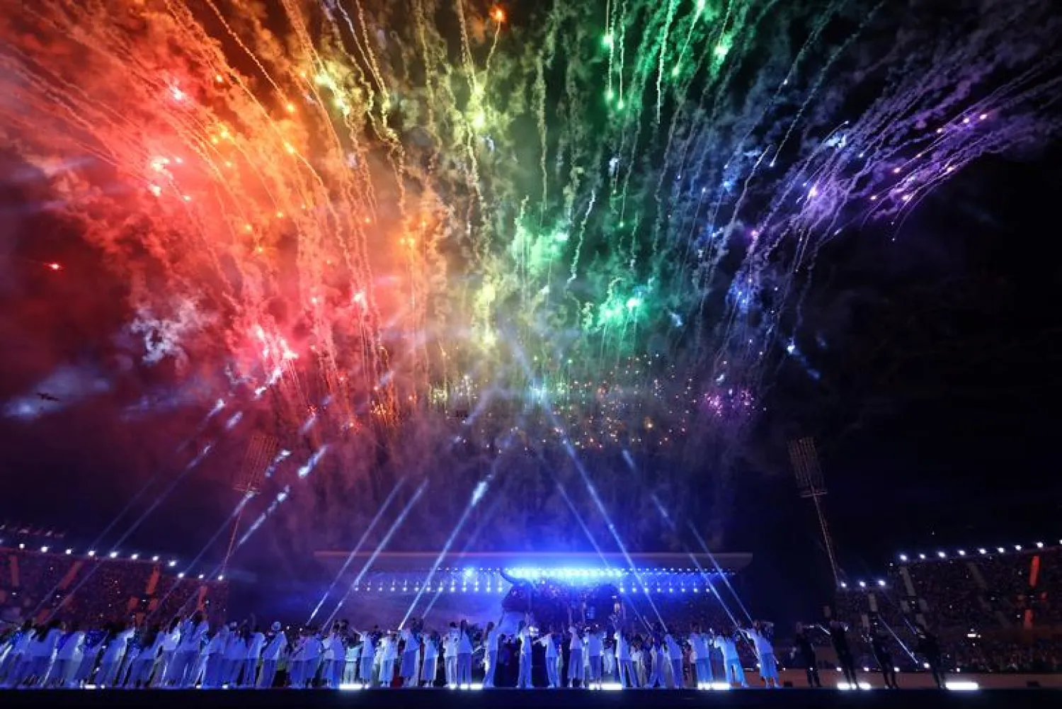 General view during the opening ceremony of the Commonwealth Games at Alexander Stadium, Birmingham, Britain, July 28, 2022. REUTERS/Hannah Mckay

