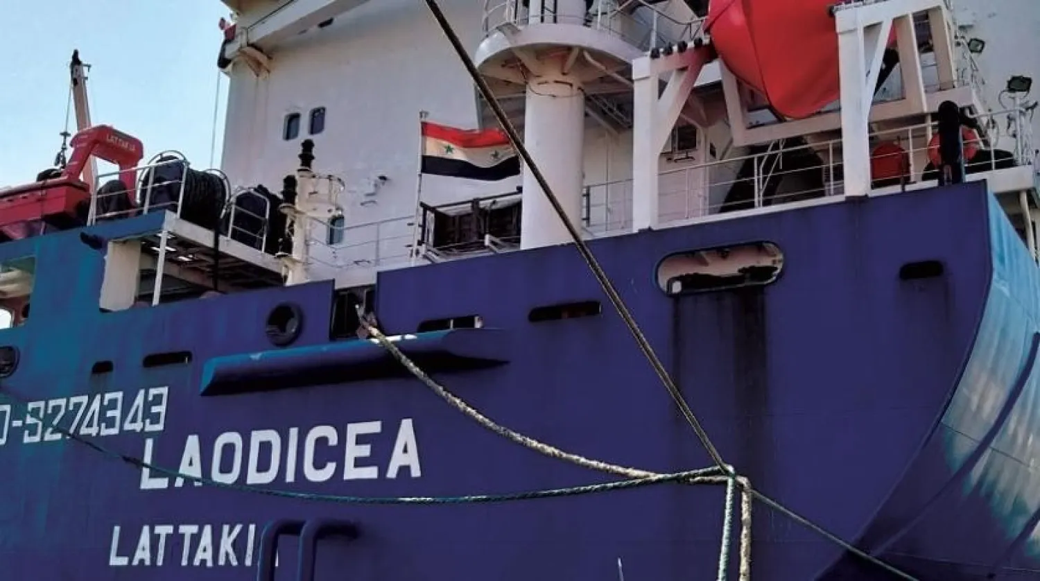 Laodicea ship in Tripoli port, Lebanon (Reuters)

