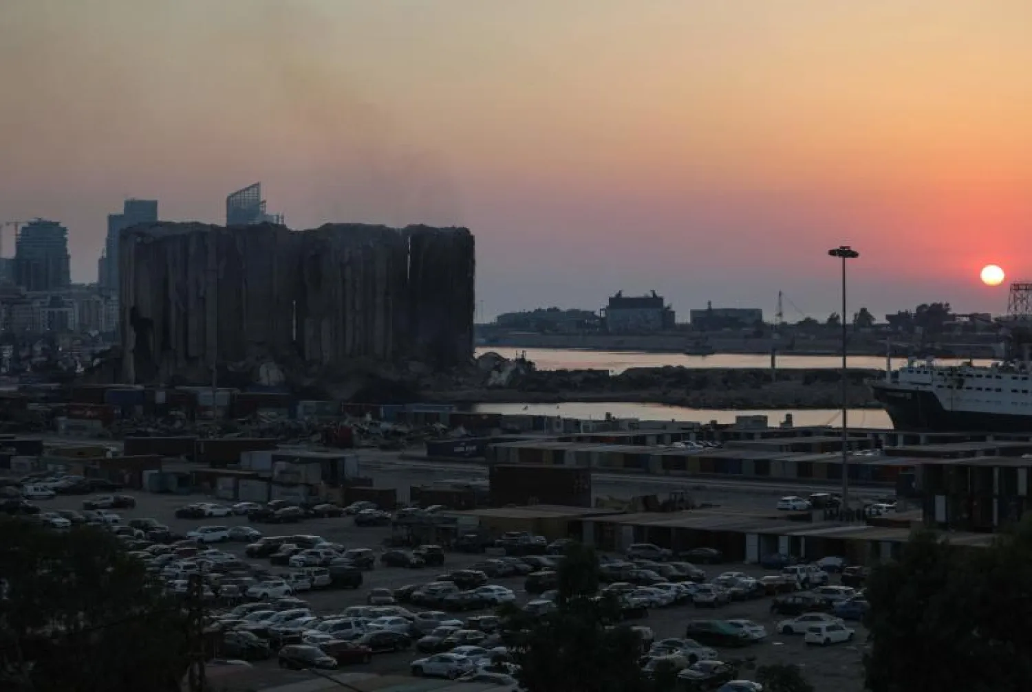 صورة لمرفأ بيروت (أ.ف.ب)