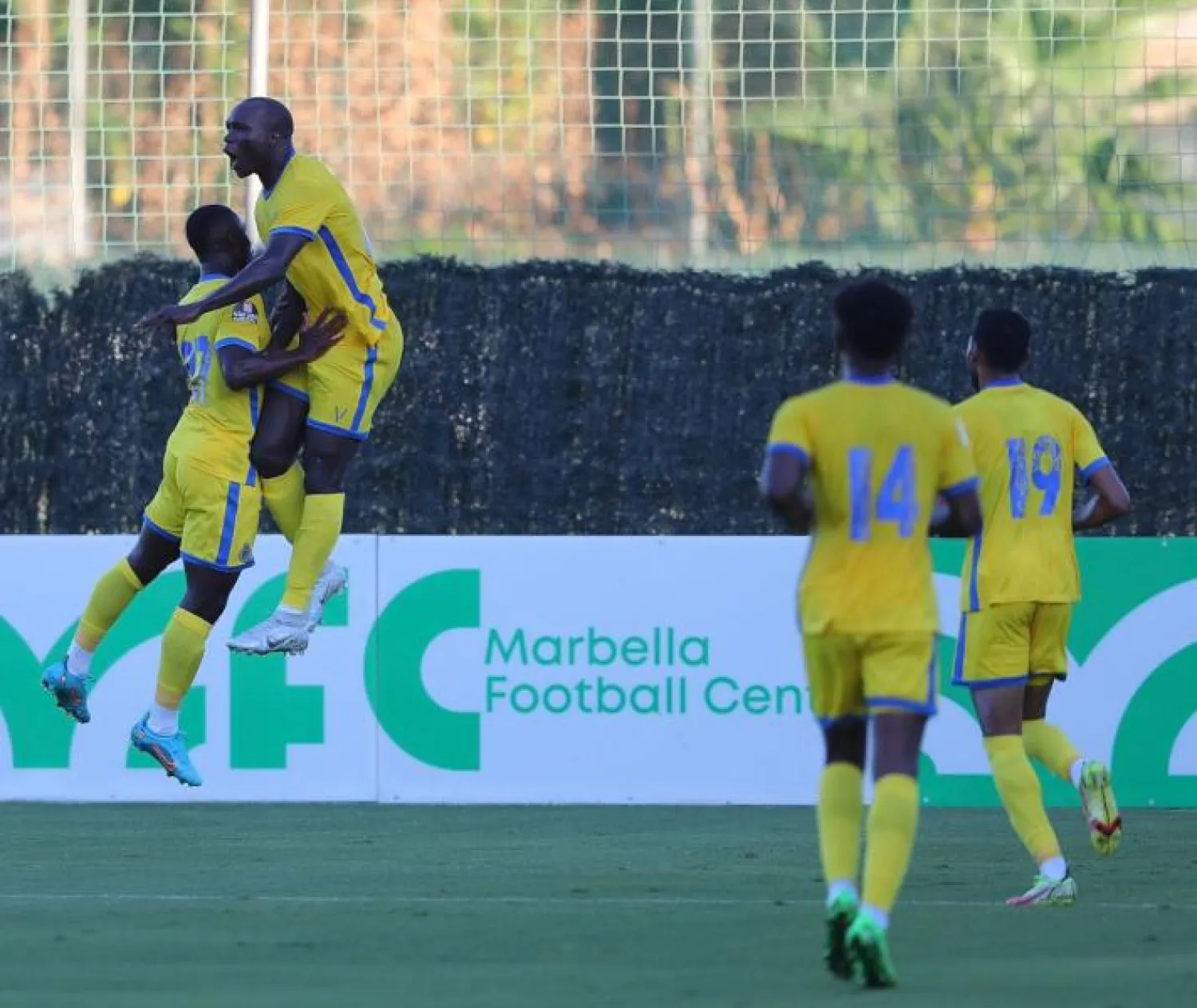 من ودية النصر وملقا الإسباني (المركز الإعلامي في نادي النصر)