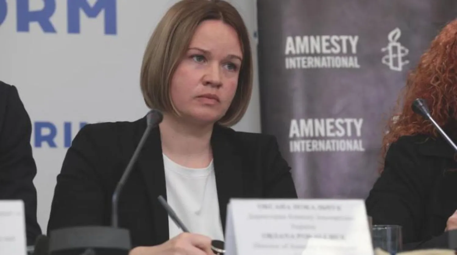 Uluslararası Af Örgütü Ukrayna Yöneticisi Oksana Pokalchuk (Af Örgütü’ne Ait İnternet Sitesinden)