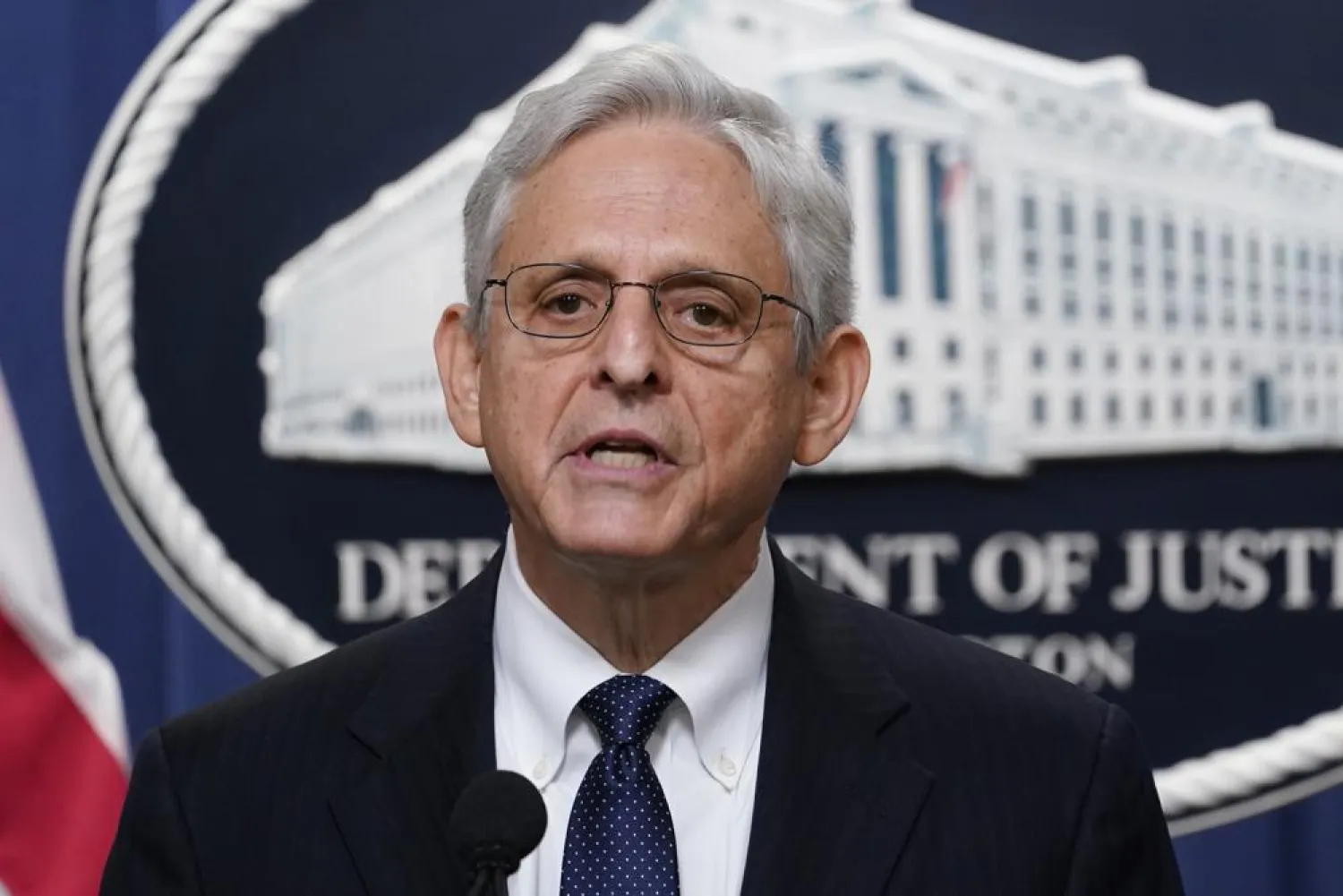 Attorney General Merrick Garland speaks at the Justice Department Thursday, Aug. 11, 2022, in Washington. (AP Photo/Susan Walsh)

