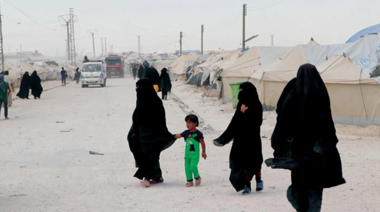 صورة أرشيفية لمخيم الهول شمال شرق سوريا (الشرق الأوسط)